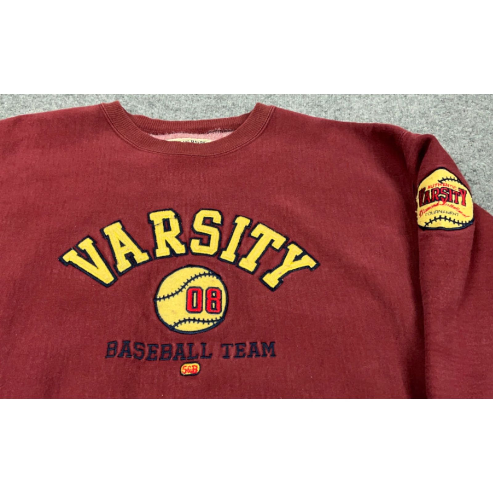 Vintage VINTAGE Steve & Barry's Red Varsity Sweatshirt Size US XL / EU 56 / 4 - 5 Thumbnail