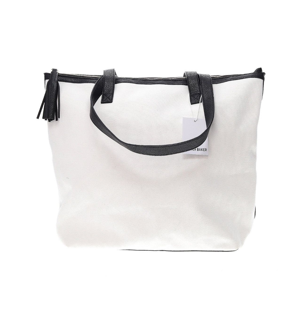Other Walter Baker NWT Carly Bag White Canvas Tote Top Handle Bag Size ONE SIZE - 2 Thumbnail
