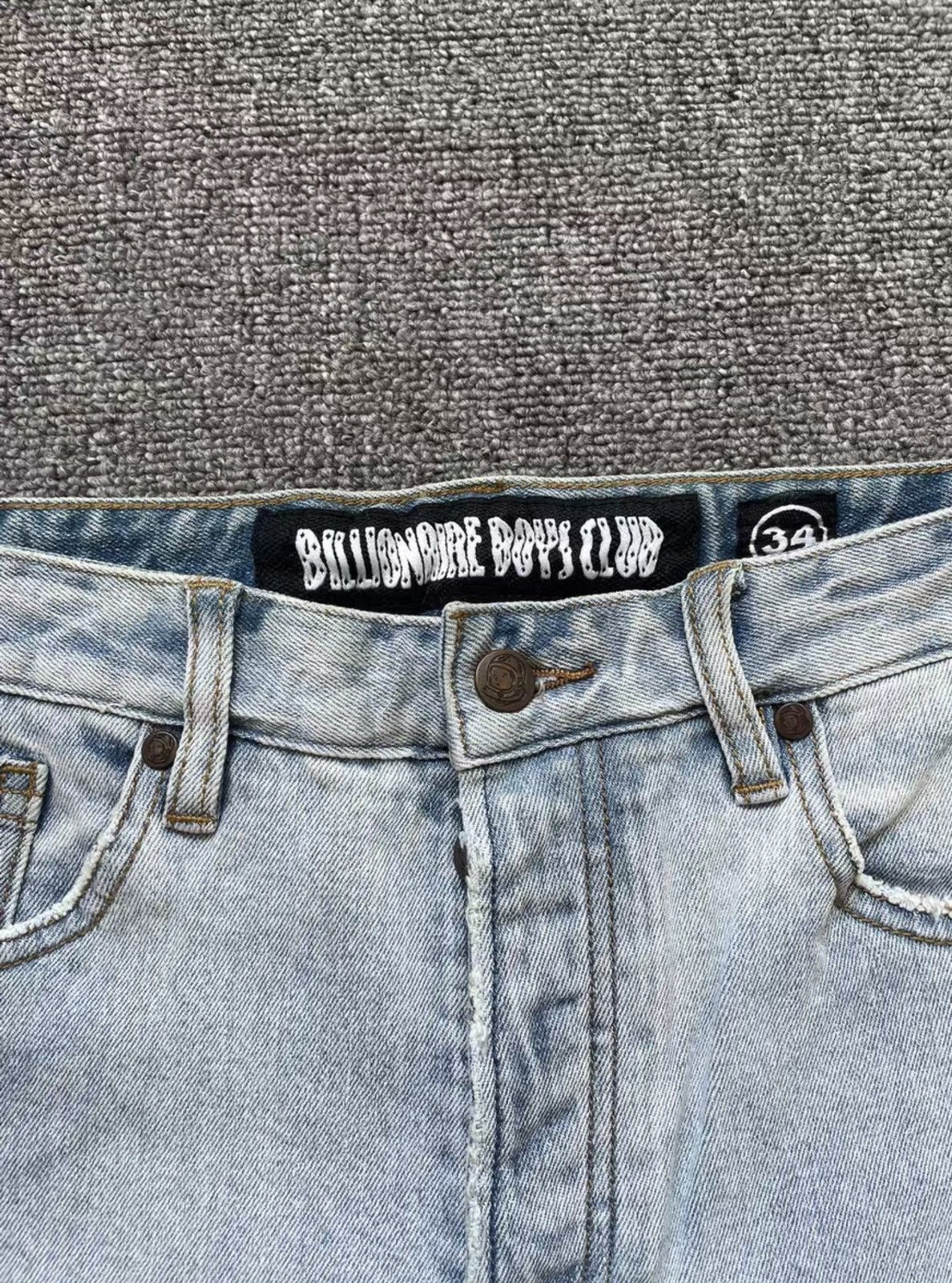Billionaire Boys Club BBC Distressed Embroidered Slim-Fit Stretch Jeans Size US 34 / EU 50 - 5 Thumbnail