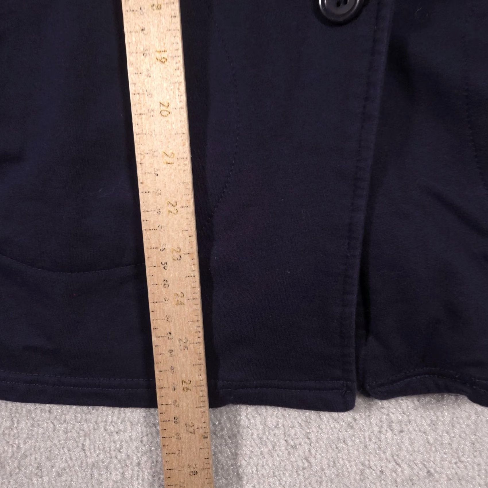 Vintage Woman Within Blazer Womens 18/20 Blue 3/4 Sleeve Button Front Plus Size Jacket Size XXL / US 16-18 / IT 52-54 - 7 Thumbnail