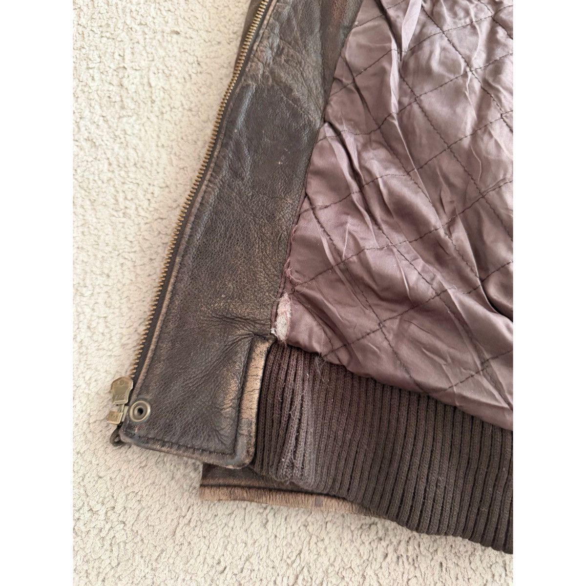 Cherokee VINTAGE CHEROKEE BROWN LEATHER BOMBER JACKET Size US XXL / EU 58 / 5 - 25 Thumbnail