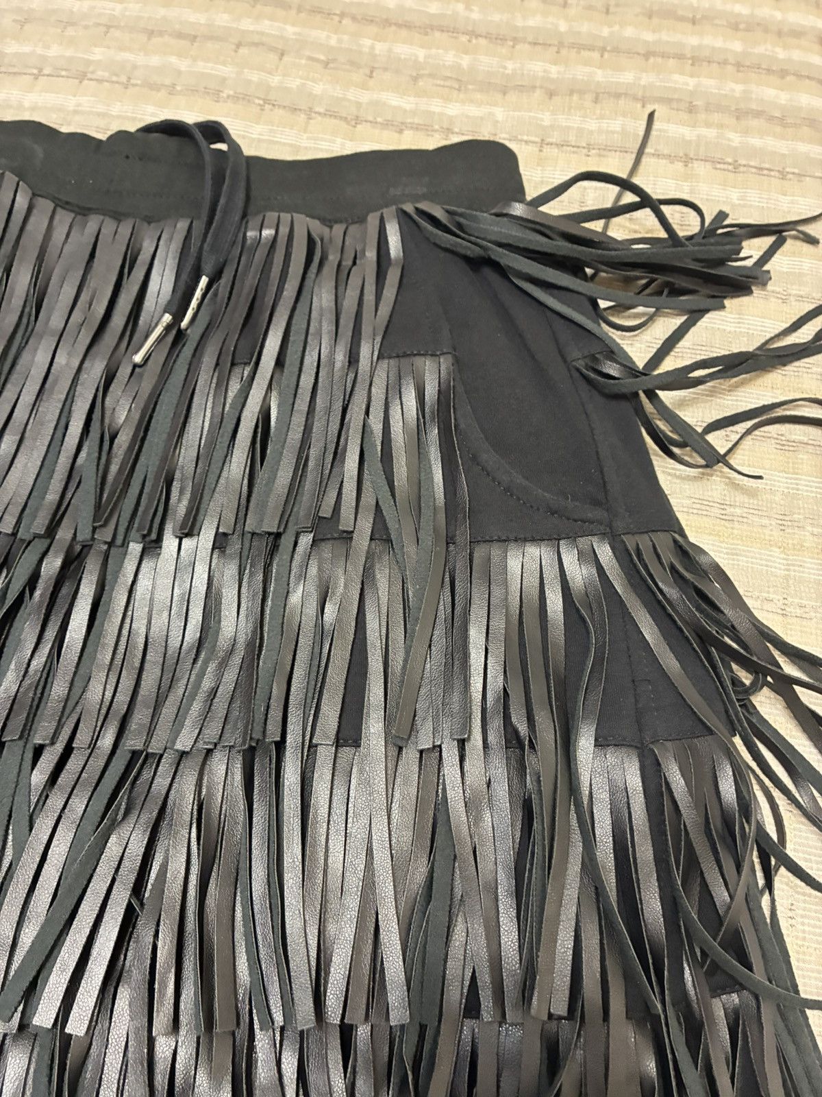 KTZ Black Fringe Shorts Size US 32 / EU 48 - 4 Thumbnail