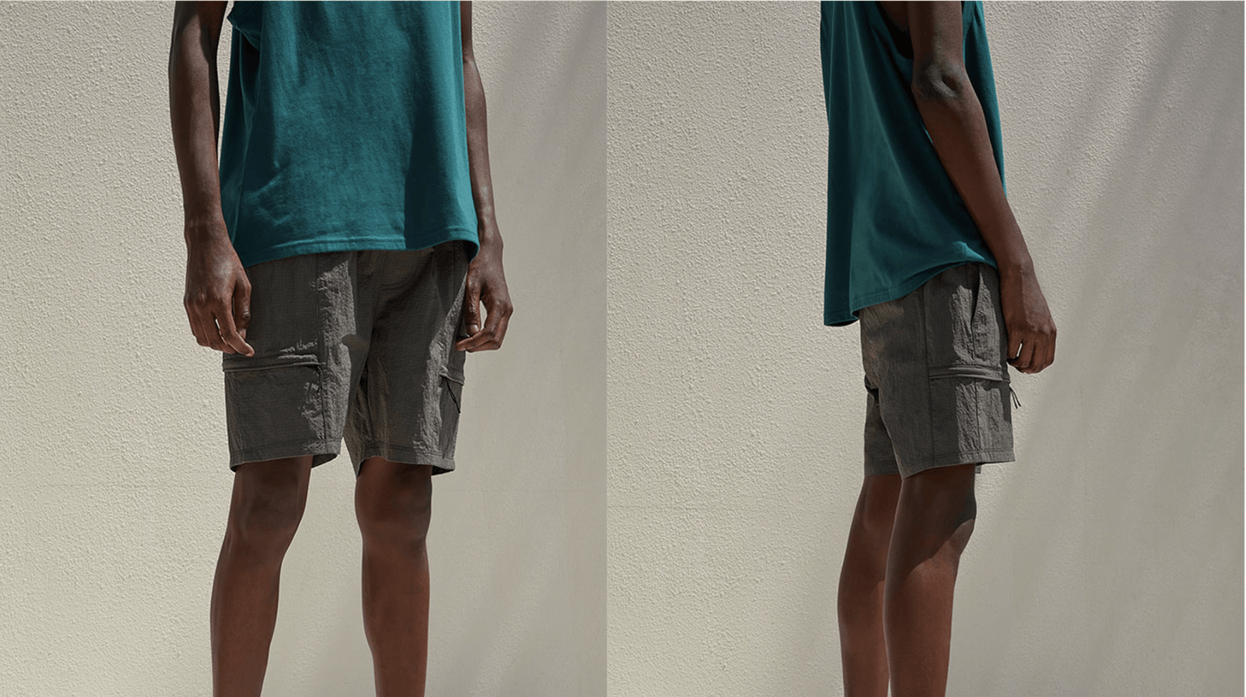 Pacsun PacSun Gray Nylon Shorts Size US 33 - 8 Thumbnail