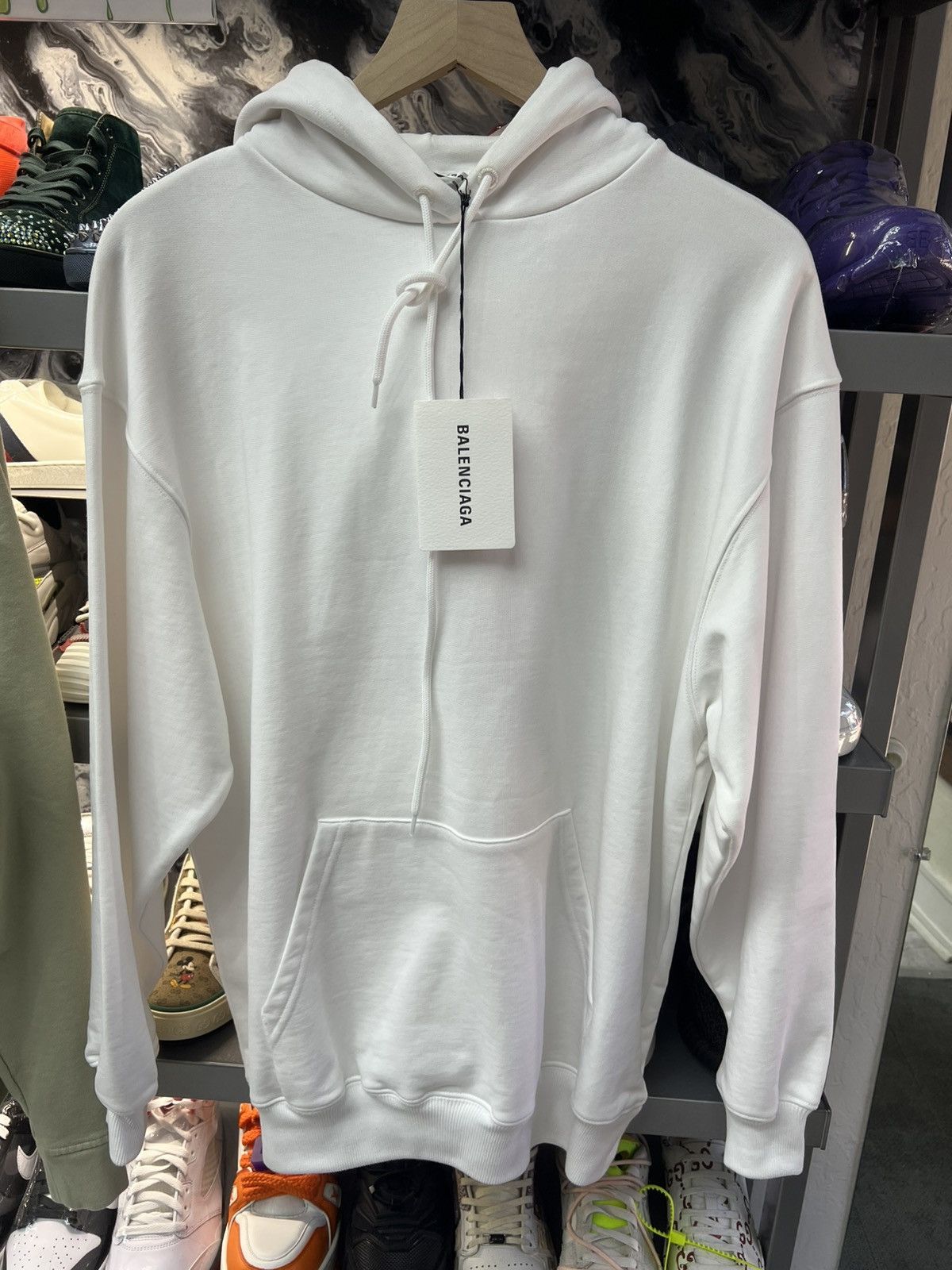 Balenciaga Balenciaga White Hoodie Size XS / US 0-2 / IT 36-38 - 1 Thumbnail