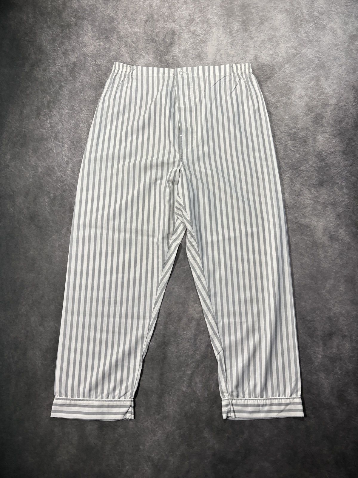 Vintage Vintage Striped Pajamas 90s Sleep Set Matching Suit Prison Size US 35 - 4 Thumbnail