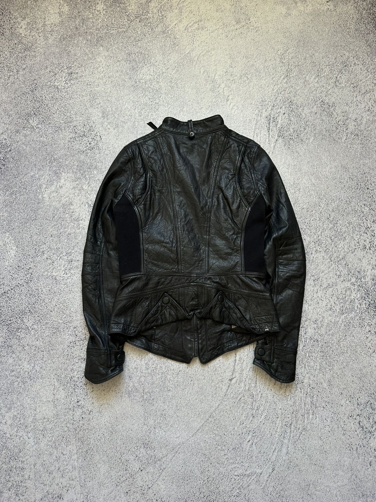 DENHAM Awant-garde Denham Leather Biker Jacket Rick Owens Style Y2K Size M / US 6-8 / IT 42-44 - 15 Thumbnail