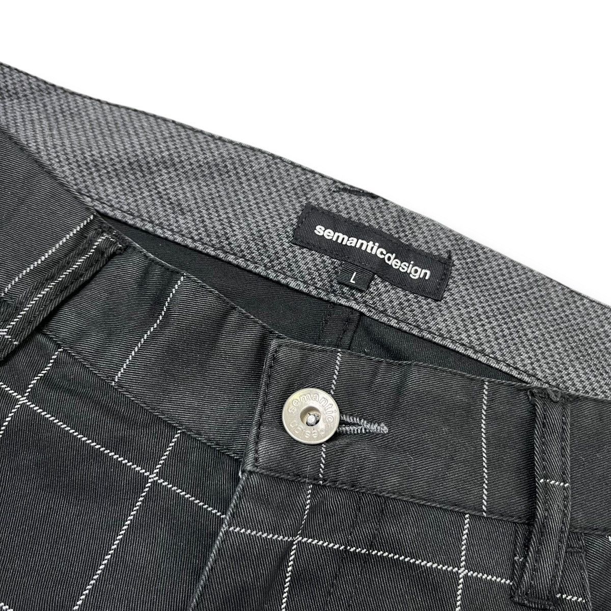 semanticdesign SemanticDesign Gridcheck Pants | Size L | Black Size US 32 / EU 48 - 5 Thumbnail
