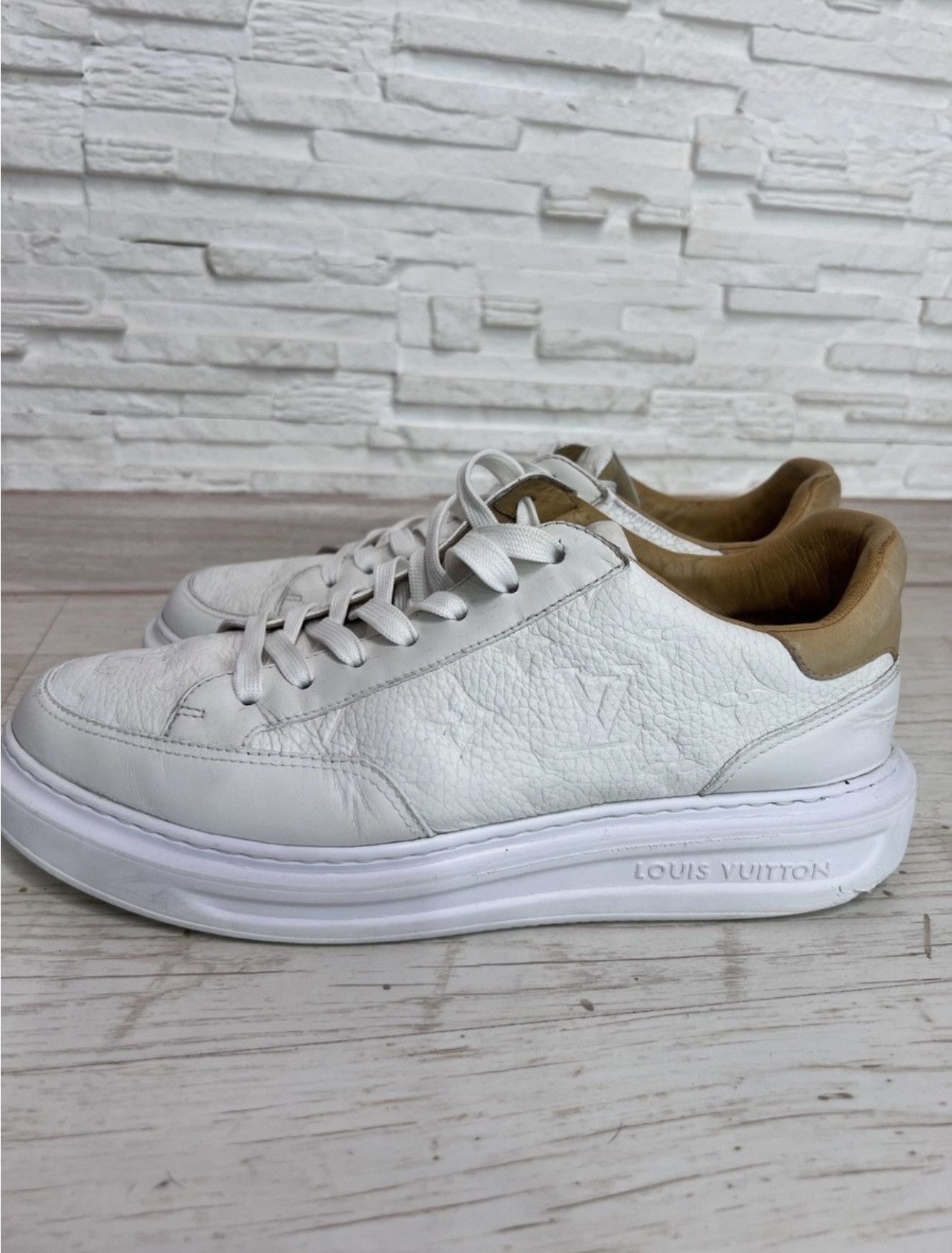 Louis Vuitton Louis Vuitton Beverly Hills White Leather Sneakers Size UK 7 Size US 8 / EU 41 - 2 Thumbnail