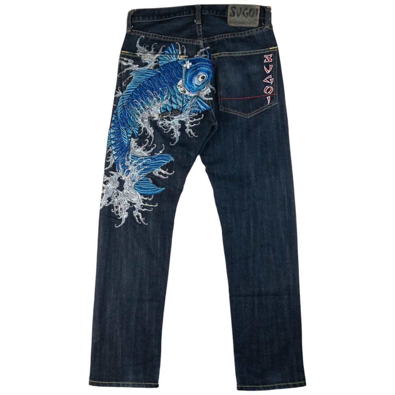 Other Sugoi Embroidered Koi Fish Japanese Denim Jeans Size W30