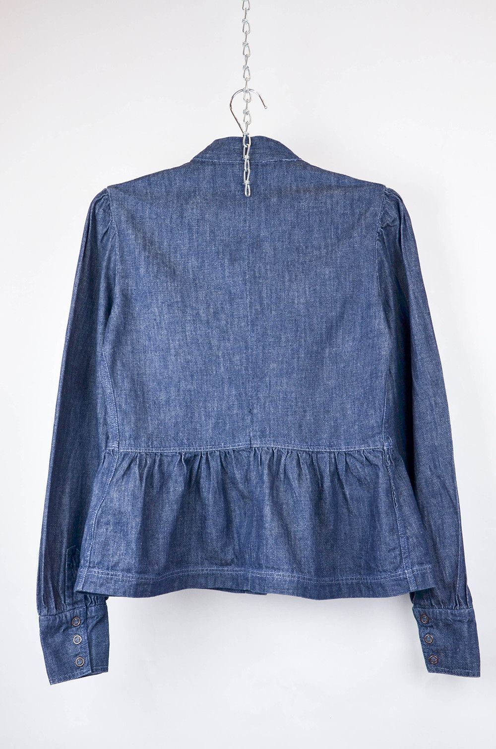 Miu Miu × Vintage MIU MIU Vintage Blue Chambray Denim Shirt - 42 Size M / US 6-8 / IT 42-44 - 2 Thumbnail