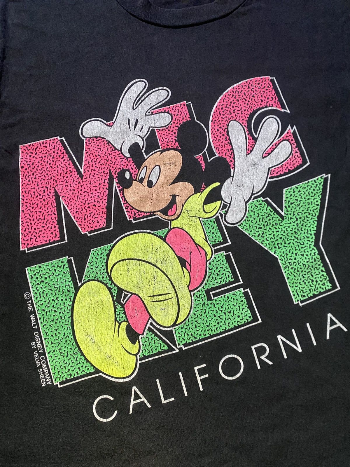 Velva Sheen Mickey Mouse T-shirt M Black Velva Sheen Florida Vintage Size US M / EU 48-50 / 2 - 2 Thumbnail