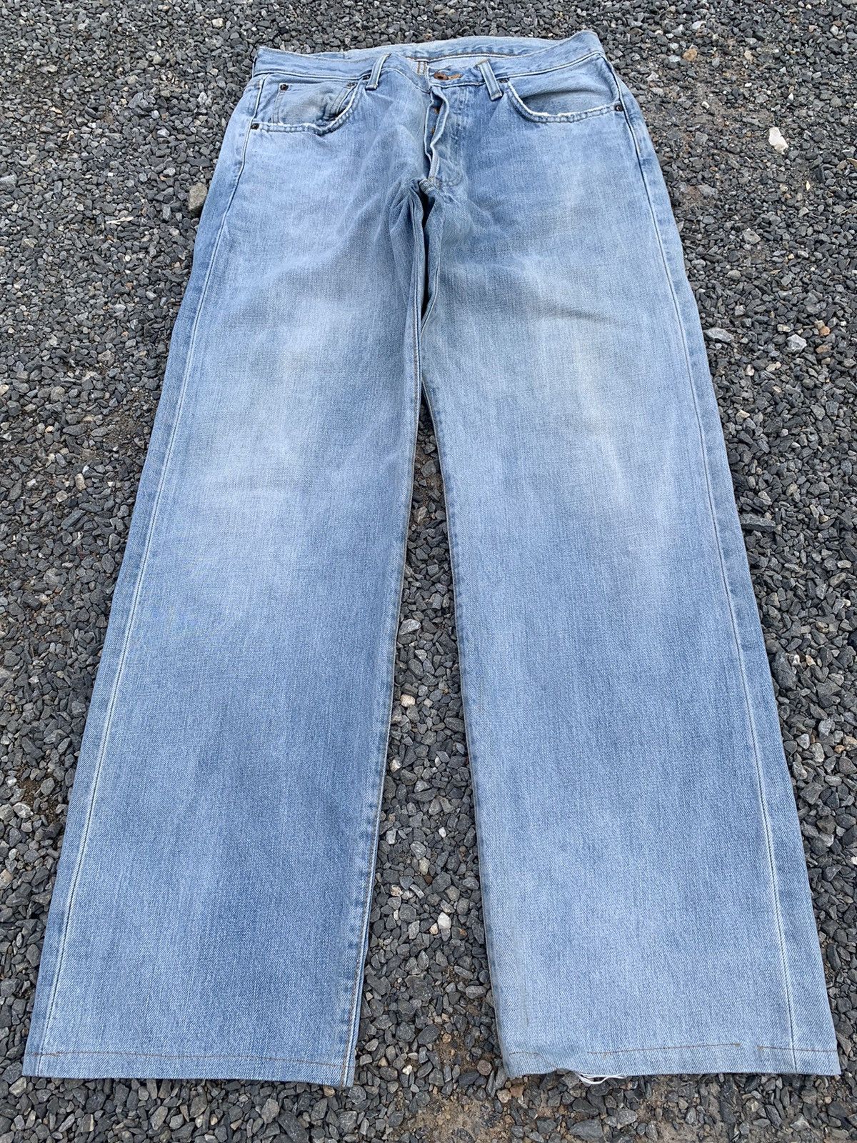 Kapital VINTAGE EDWIN 505X SELVEDGE FADED BAGGY DISTRESSED DENIM Size US 32 / EU 48 - 3 Thumbnail