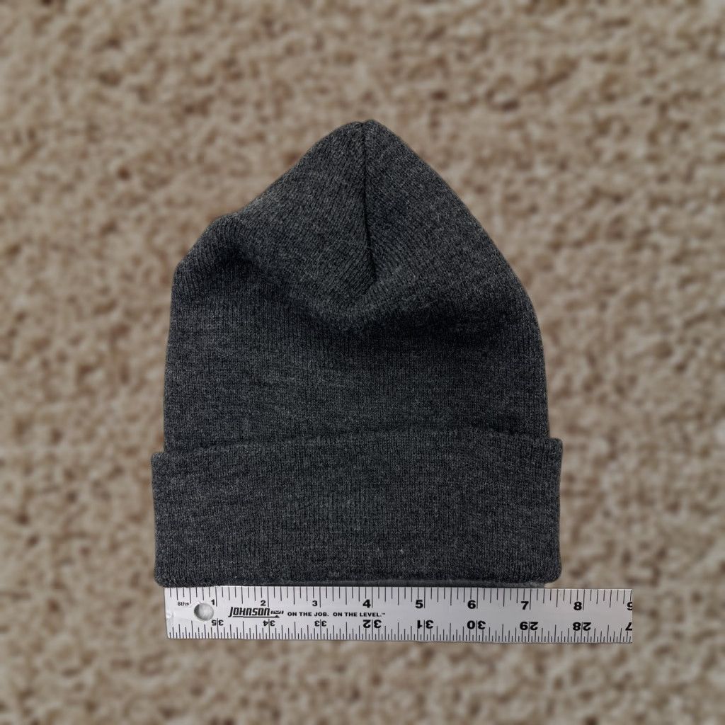Vintage VINTAGE Beanie Hat Unbranded Knit Adult One Size Dark Heather Gray Ski Winter Snow Men Women Size ONE SIZE - 1 Thumbnail