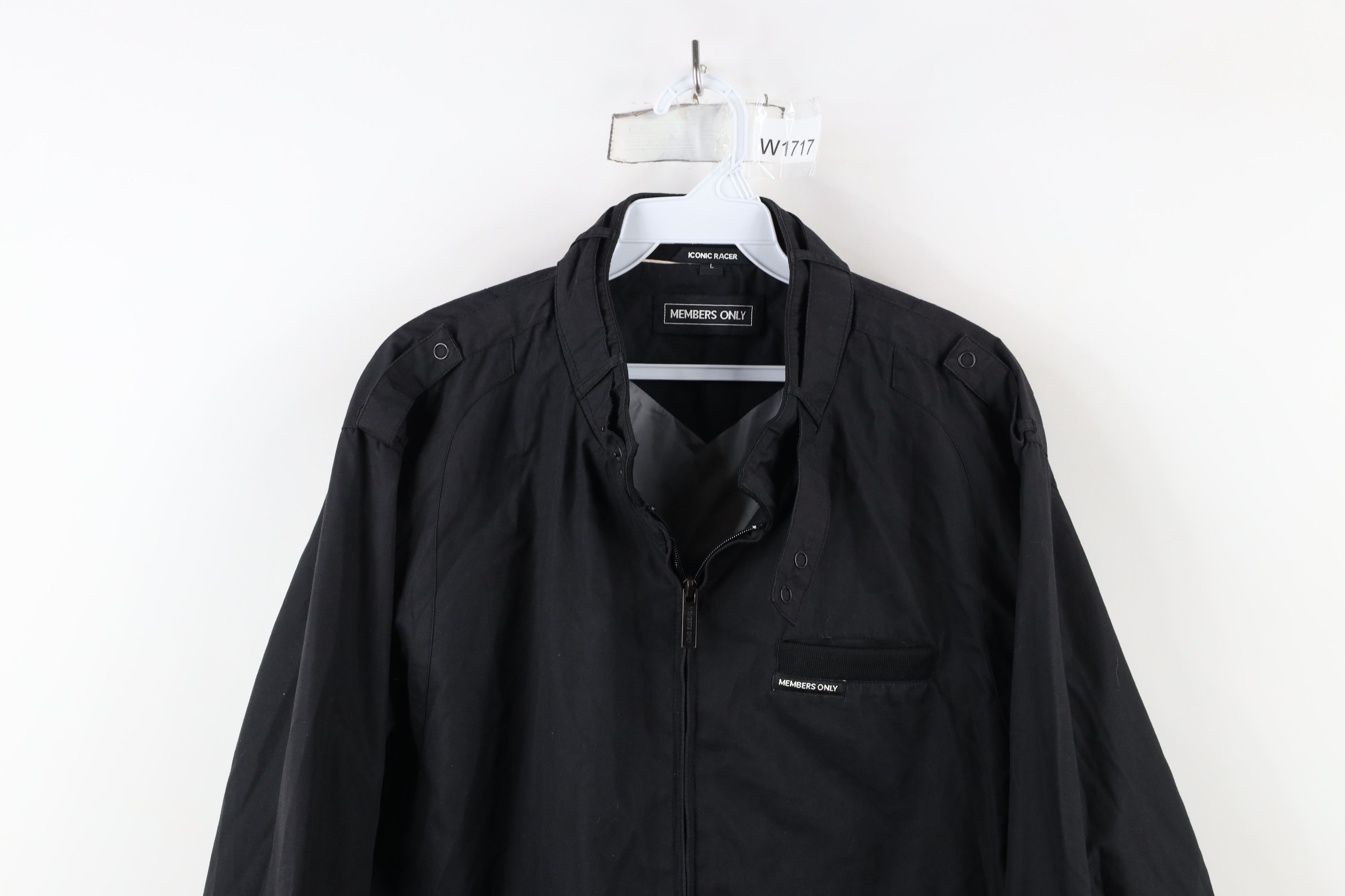 Members Only × Vintage Vintage 90s Members Only Cafe Racer Bomber Jacket Black Size US L / EU 52-54 / 3 - 2 Thumbnail