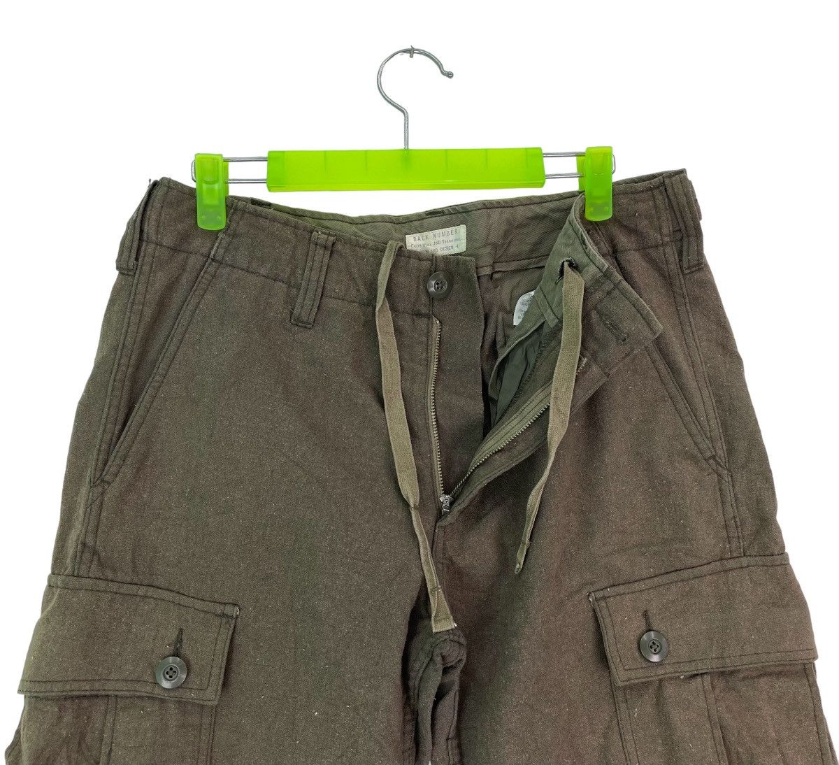 Japanese Brand Back Number japan military garment design cargo pant wool Size US 31 - 3 Thumbnail