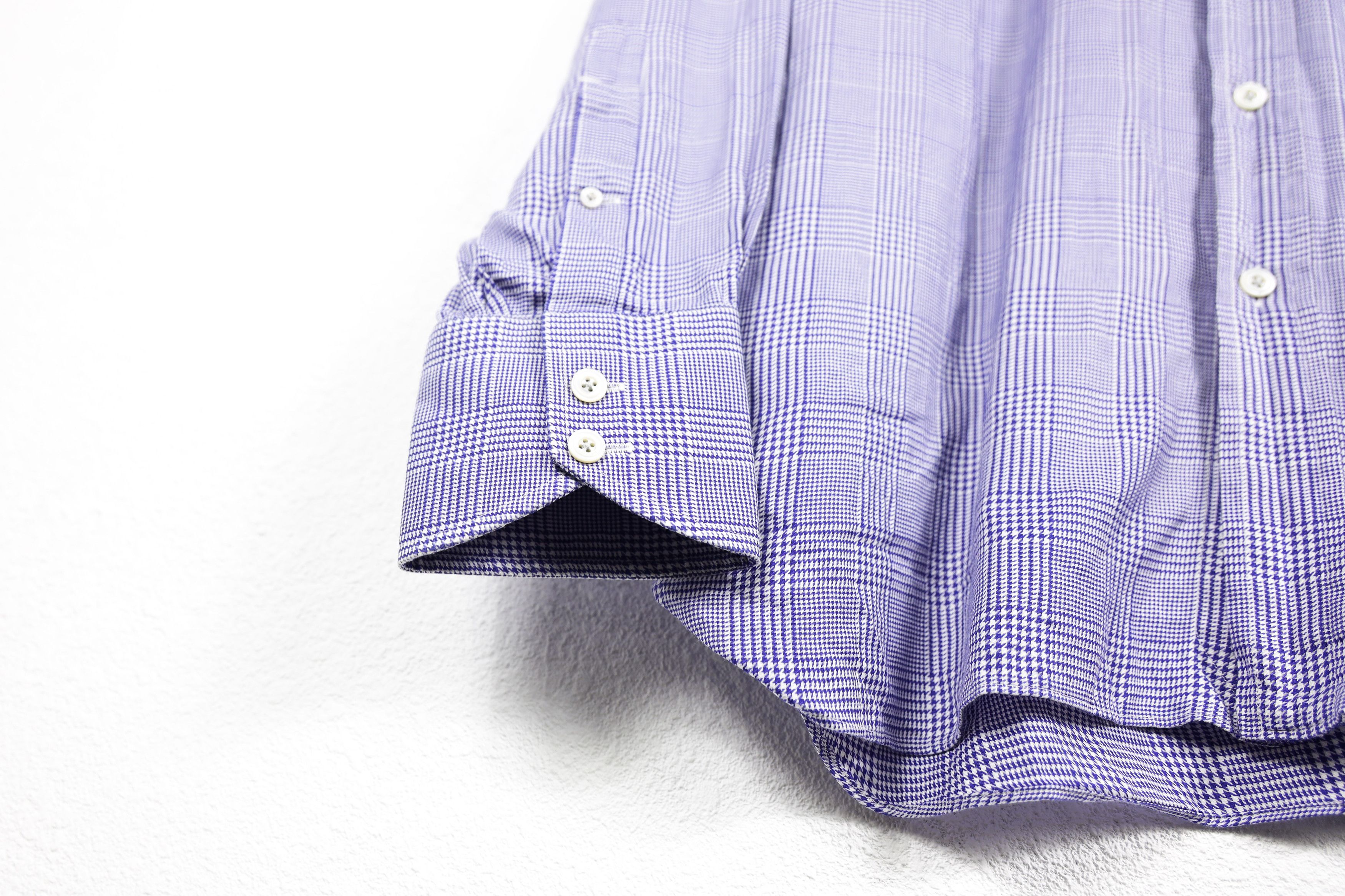 Tom Ford Tom Ford Blue Houndstooth Plaid Check Formal Classic Shirt Size US XL / EU 56 / 4 - 6 Thumbnail