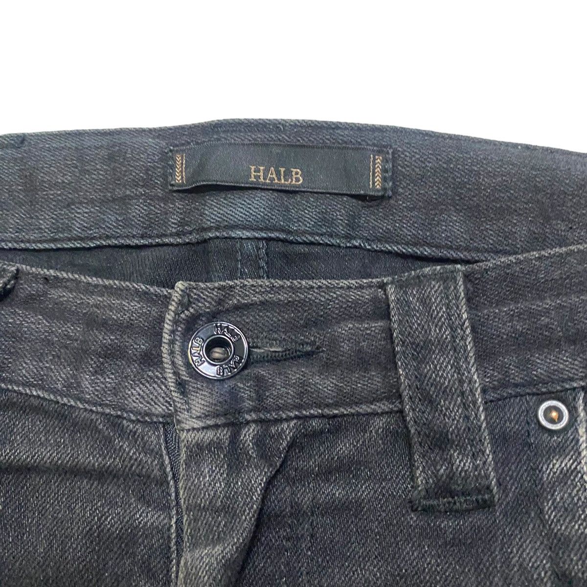 Japanese Brand HALB Black Assymetrical Denim Jeans Size US 30 / EU 46 - 6 Thumbnail