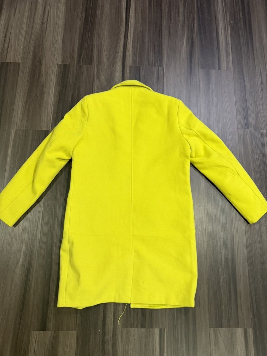 Boohoo BoohooMAN Lime Green Peacoat sz L Size US L / EU 52-54 / 3 - 3 Thumbnail