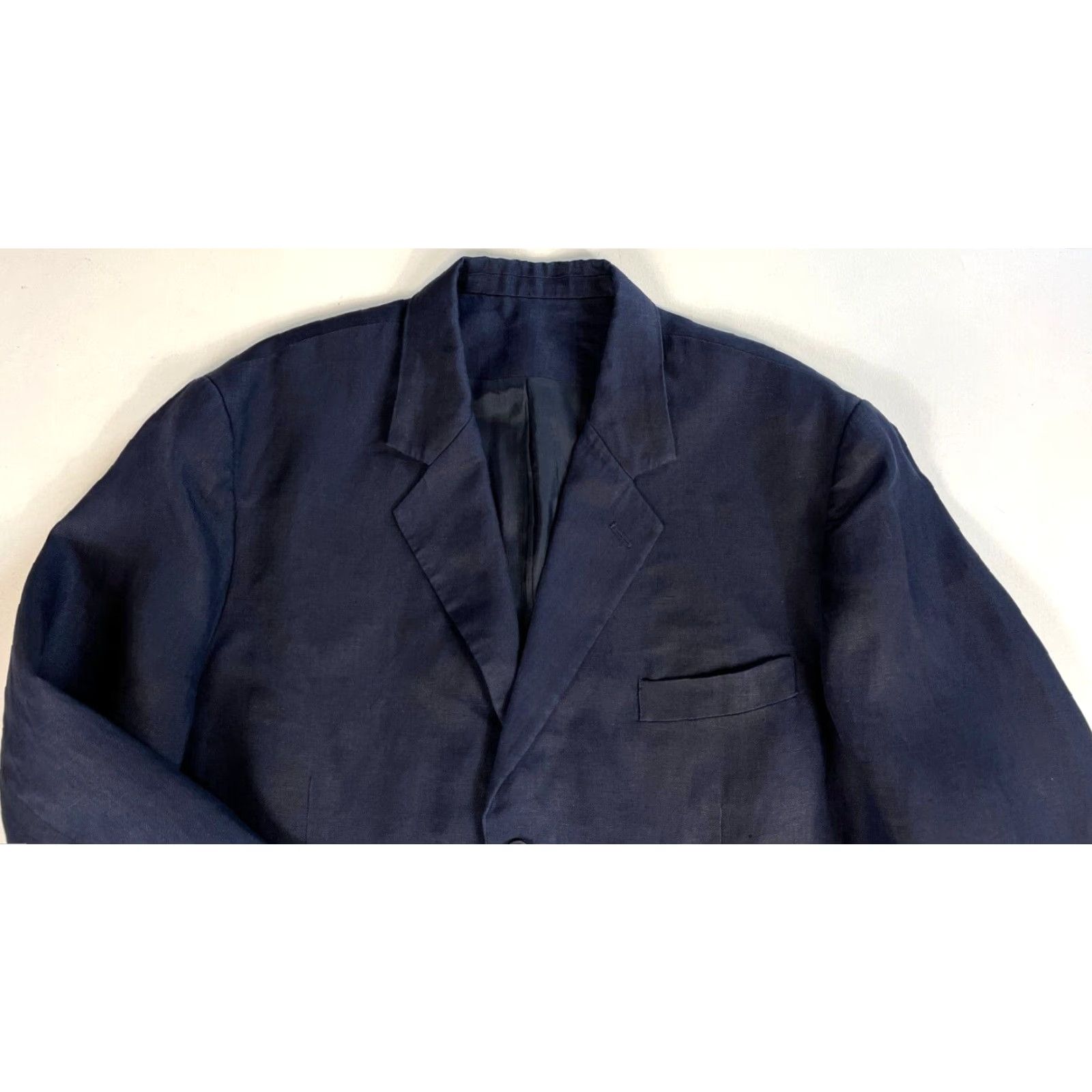 Vintage VINTAGE Martin Gordon Linen Sport Coat Jacket Navy Sz XL Size US XL / EU 56 / 4 - 7 Thumbnail