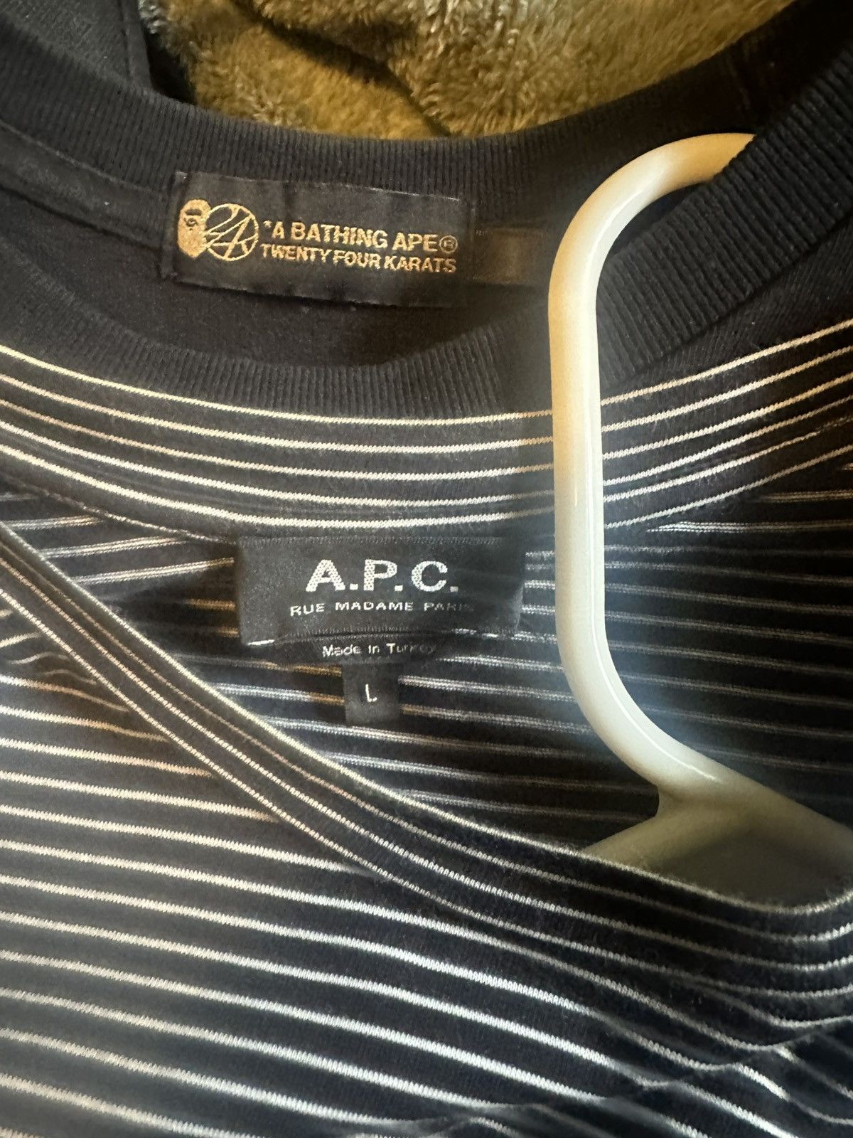 A.P.C. APC striped t-shirt size M Size US M / EU 48-50 / 2 - 1 Thumbnail
