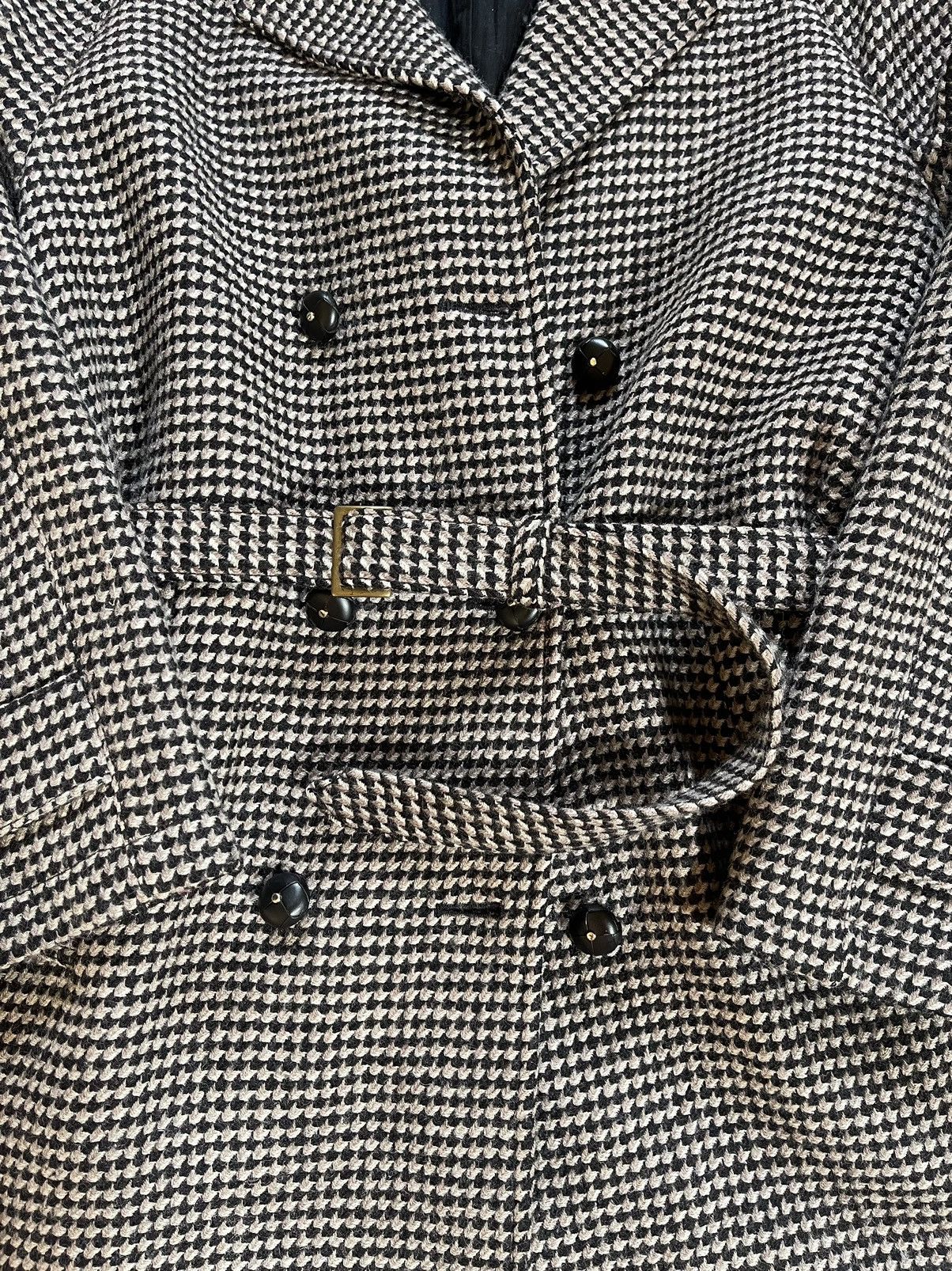 Chloe × See by Chloe See By Chloe Wool Belt Coat Houndstooth Size M / US 6-8 / IT 42-44 - 6 Thumbnail
