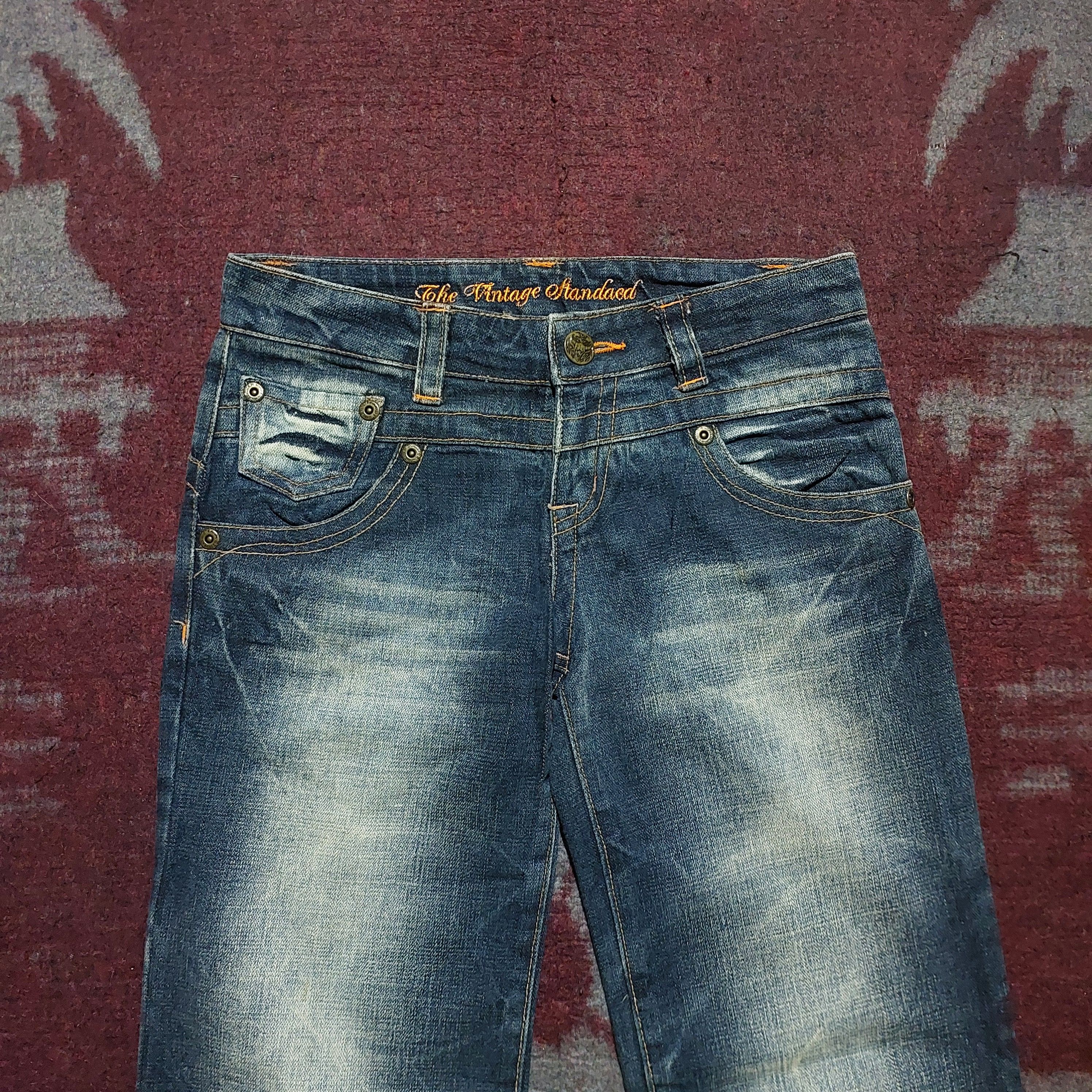 Tornado Mart The Comfortable Wear distressed blue flared jeans Size US 29 - 3 Thumbnail