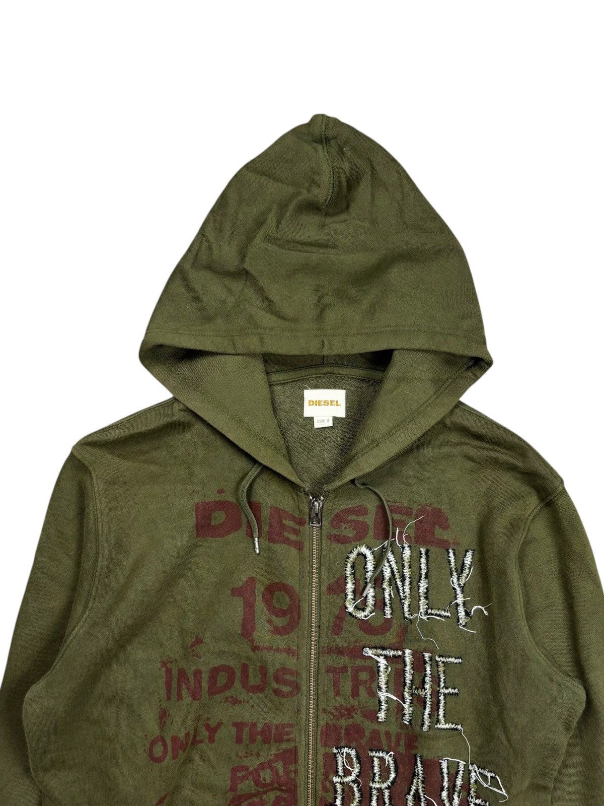 Diesel 2000s Diesel - Patchwork Only The Brave Zip Hoodie Size US M / EU 48-50 / 2 - 4 Thumbnail