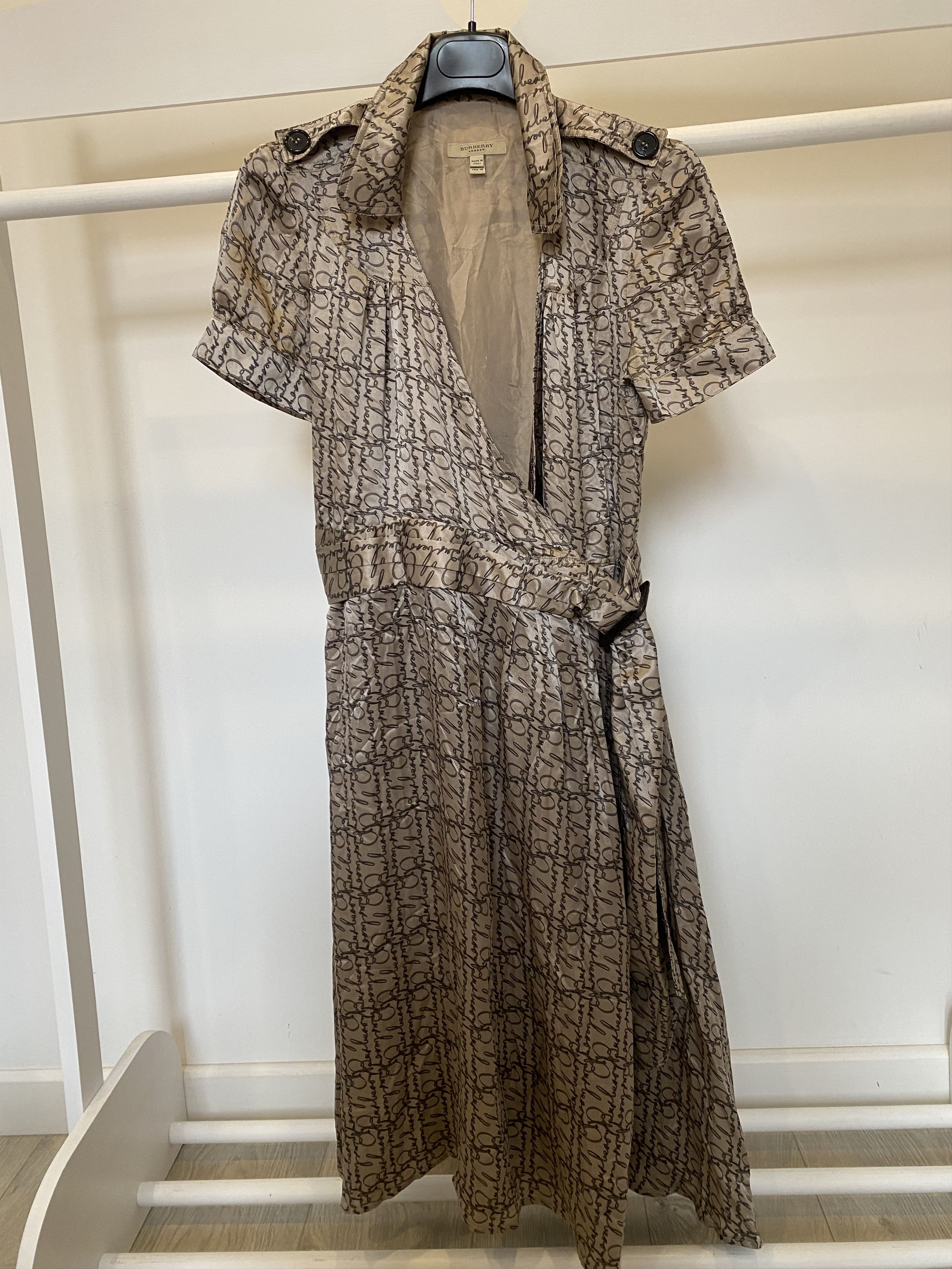 Burberry × Burberry Prorsum Burberry Monogram Ladies Silk Dress Size XS / US 0-2 / IT 36-38 - 4 Thumbnail