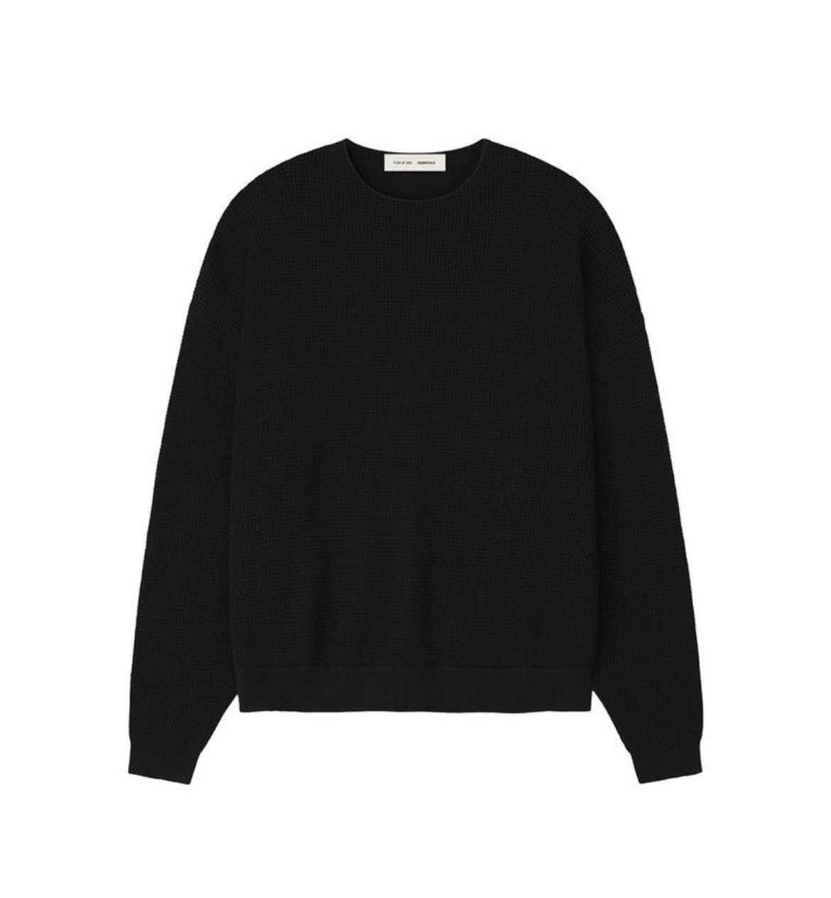 Fear of God Essentials vintage black waffle crewneck Size US S / EU 44-46 / 1 - 1 Thumbnail