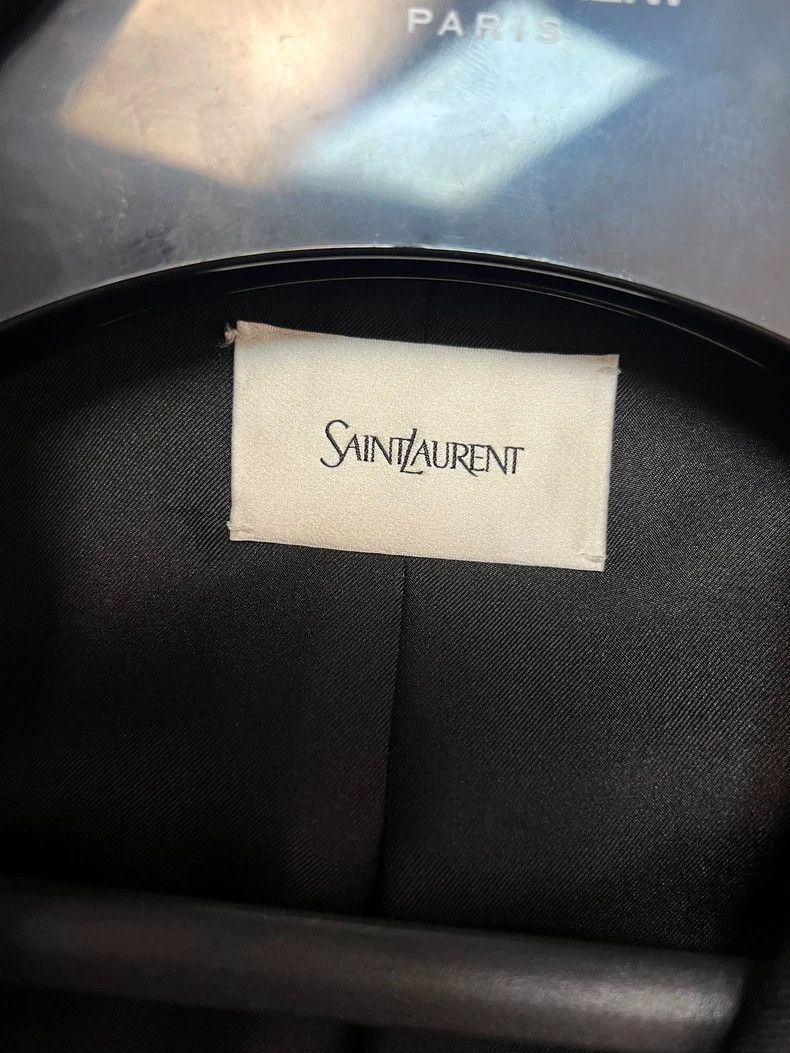 Saint Laurent Paris Saint Laurent Paris Black Gabardine Double Breasted Wool S Size 48R - 3 Thumbnail