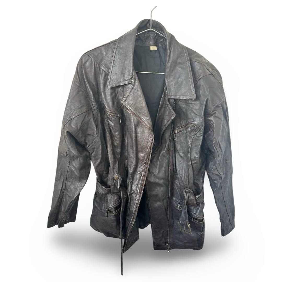 Vintage VTG leather biker JKT #1040 Size US S / EU 44-46 / 1 - 1 Thumbnail
