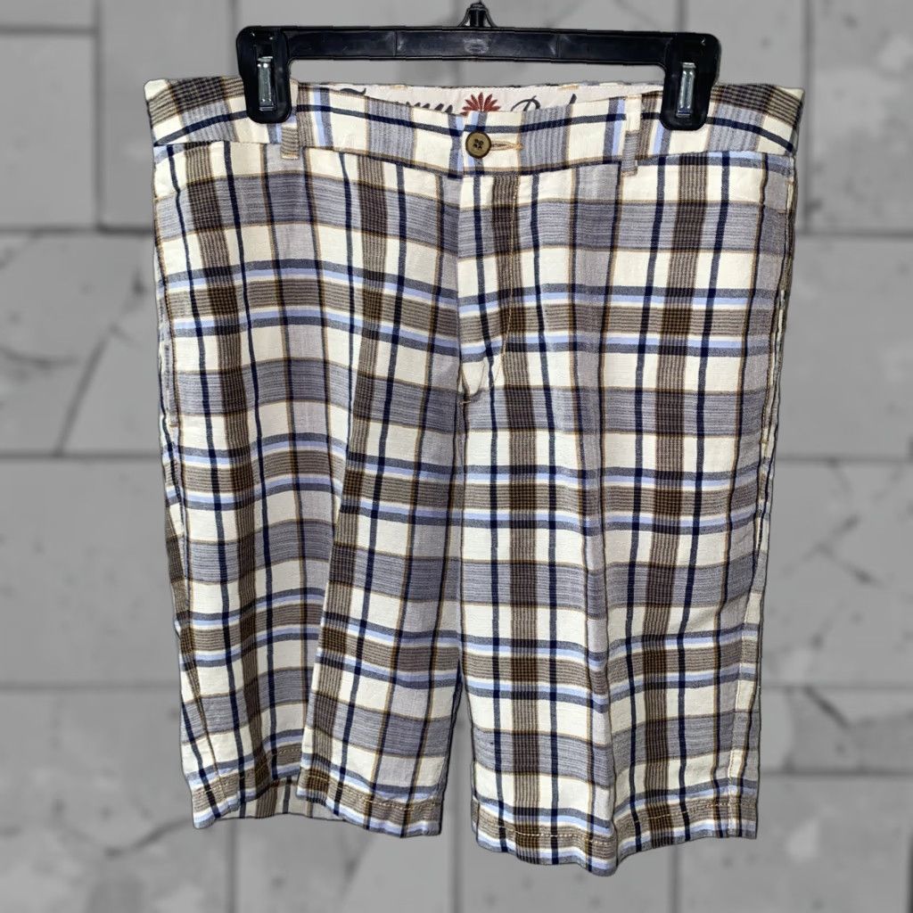 Tommy Bahama Tommy Bahama Golf Shorts Men - Linen/Tencel Plaid, Multicolor, Size 32, Regular Fit, Casual Menswear Size US 32 / EU 48 - 1 Thumbnail