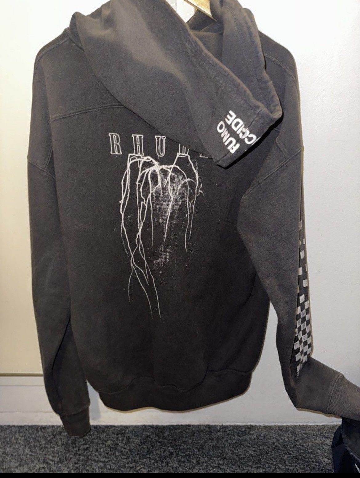 image of Rhude Amiri Hoodie - Size S Oversized in Black, Men's