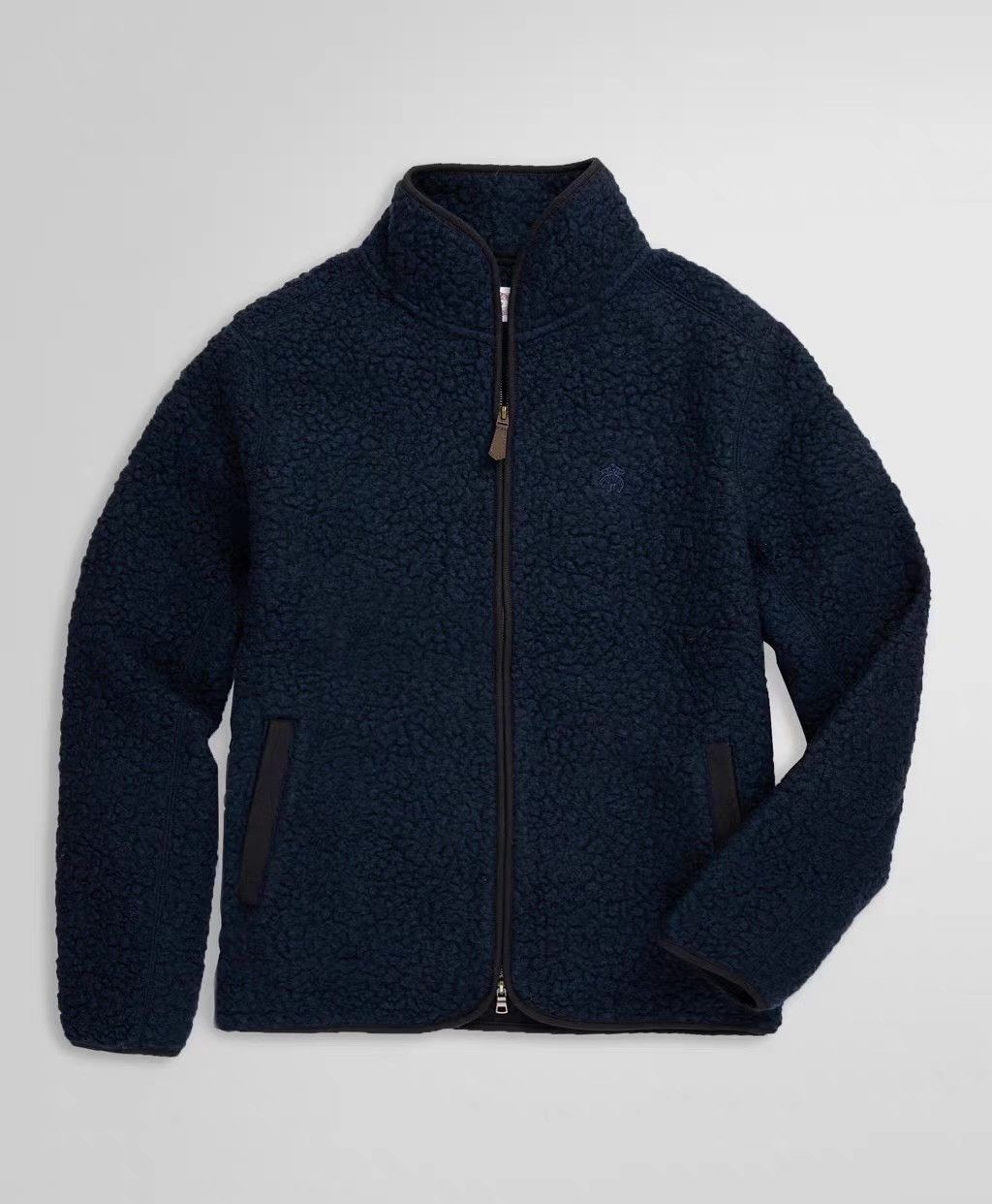 Brooks Brothers 2024AW Wool Python GF Logo Mock Neck Full-Zip Jacket Ｑ22 Size US M / EU 48-50 / 2 - 1 Thumbnail