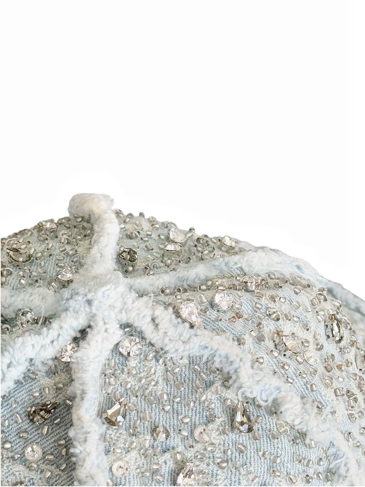 Louis Vuitton 1/1 Virgil Crystal Rain Distressed Denim Monogram Bucket Hat Size ONE SIZE - 9 Thumbnail