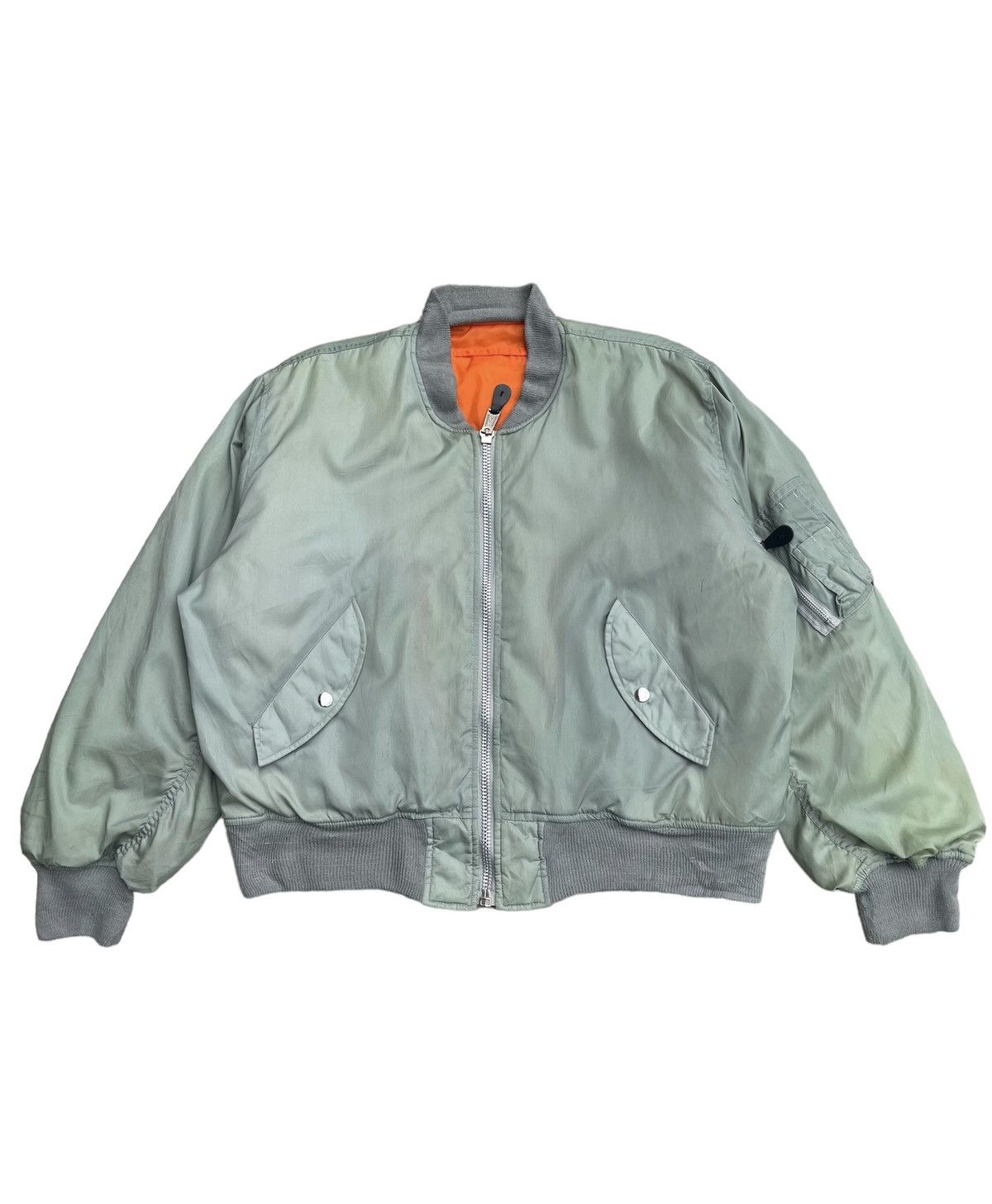 image of Ma 1 x US Air Force Vintage Ma-1 Air Force Bomber Jacket in Green, Men's (Size Large)