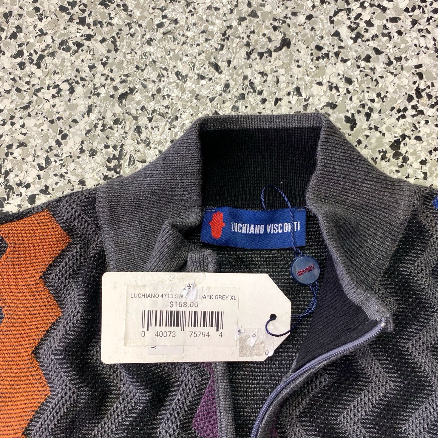 Luchiano Visconti Luchiano Visconti Sweater Mens XL Black Ribbed Knit 1/4 Zip Pullover NWT Size US XL / EU 56 / 4 - 2 Thumbnail