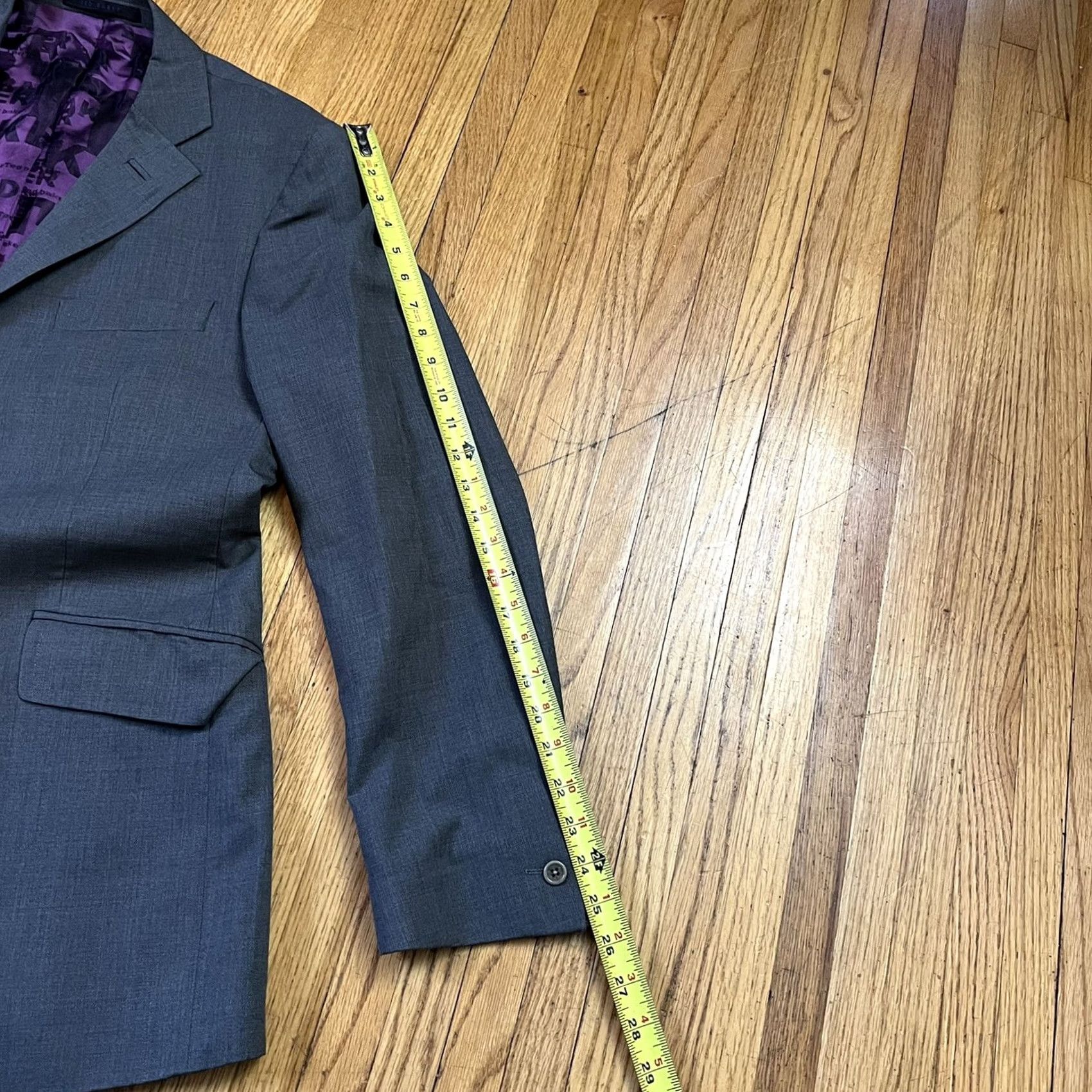 Ted Baker TED BAKER Suit Blazer Sport Coat Jacket 40R Gray Wool Lined Mens Size 40R - 8 Thumbnail