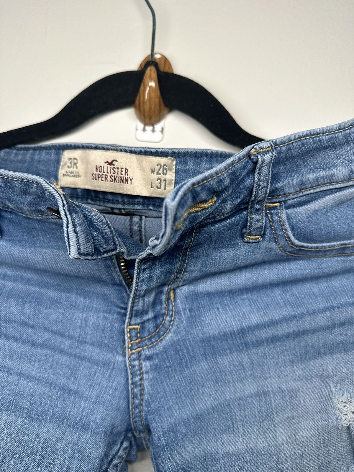 Hollister Hollister Jeans Womens 3R W26 L31 Super Skinny Distressed Size 26" / US 2 / IT 38 - 5 Thumbnail