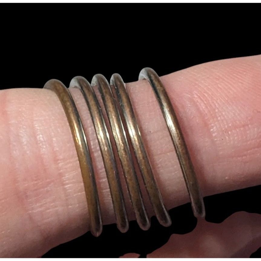 Other Copper And Silver Tone Metal Coil Ring Size 7 Size ONE SIZE - 4 Thumbnail