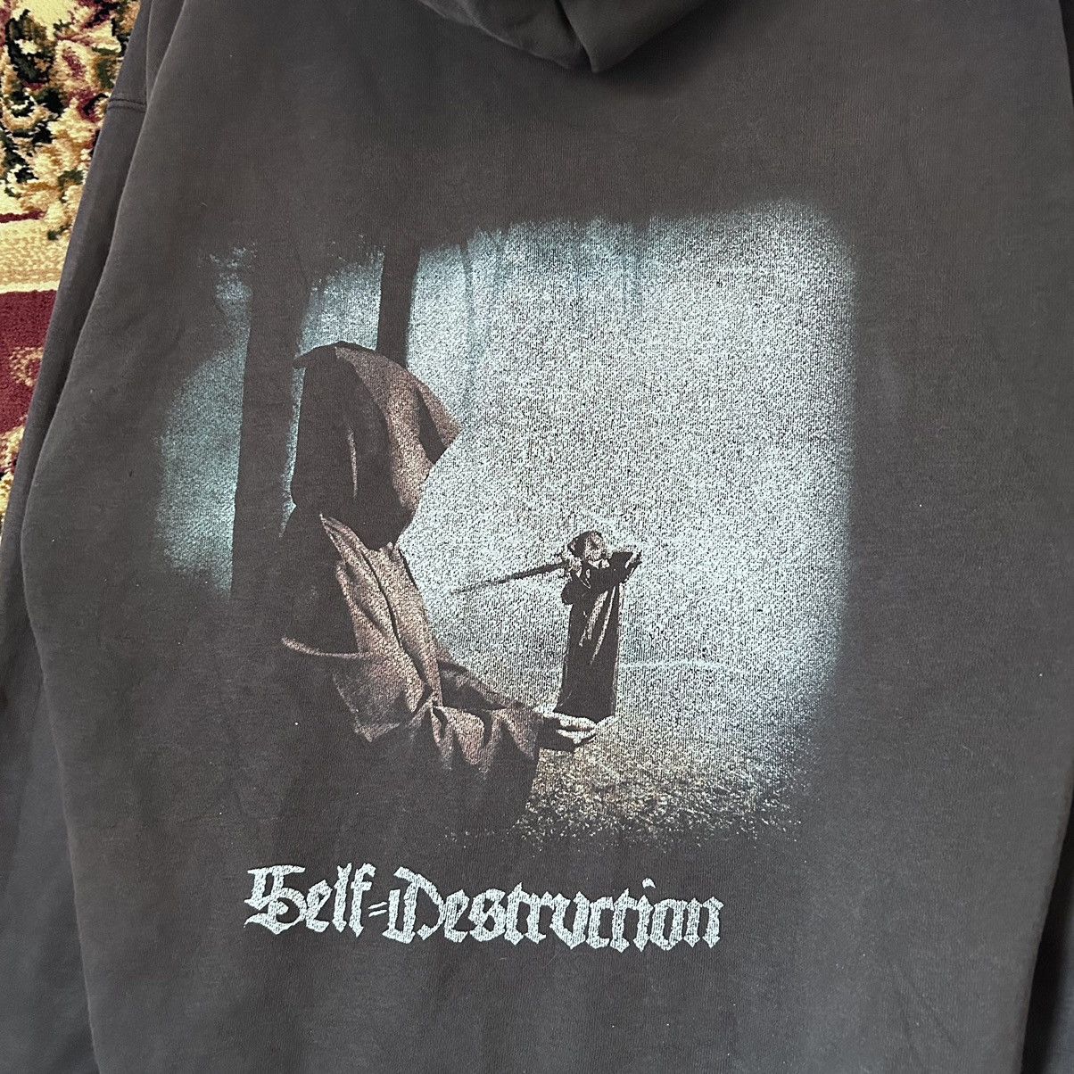 Band Tees × Vintage Vintage Infinitas Metal Band Self-Destruction Zip Hoodie Size US M / EU 48-50 / 2 - 3 Thumbnail