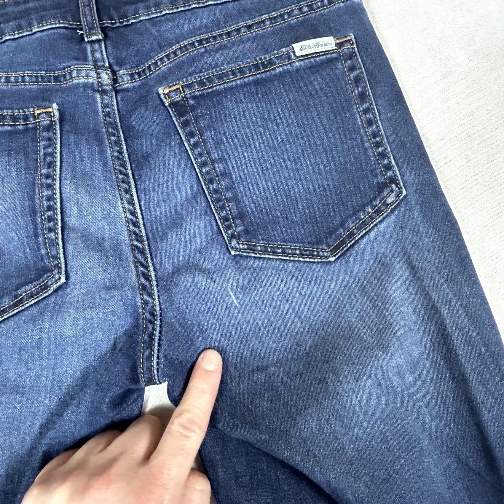 Eddie Bauer Eddie Bauer Jeans Womens Size 2 Blue Denim Low Rise Ankle Skinny Straight Leg 28in Inseam"} Size 26" / US 2 / IT 38 - 2 Thumbnail