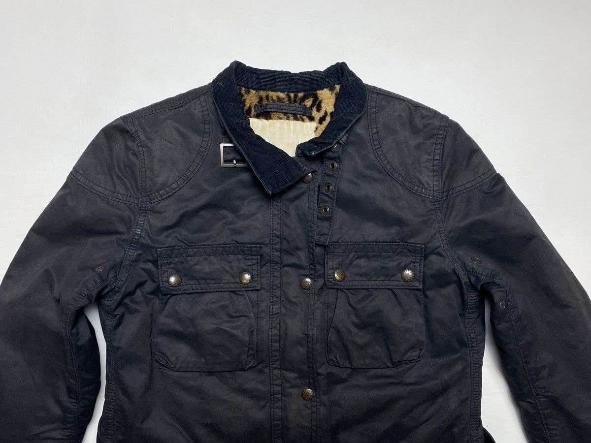 Denim & Supply Ralph Lauren Ralph Lauren Denim Supply Waxed Jacket Canvas Moto Dark Gr Size S / US 4 / IT 40 - 3 Thumbnail