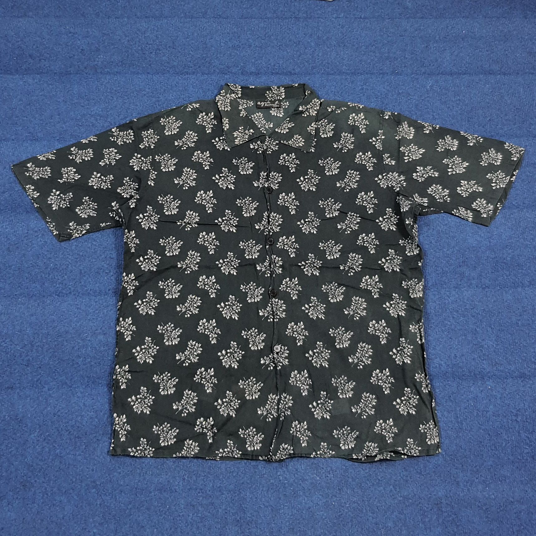 agnes b. Vintage Agnes b. Floral Printed Button Up Shirt C299N29 Size US M / EU 48-50 / 2 - 1 Thumbnail