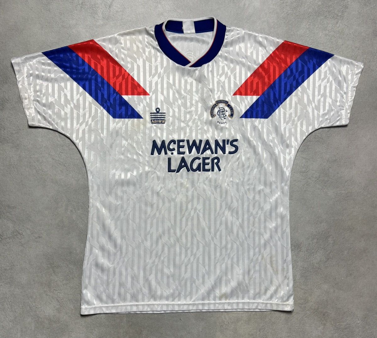 Other Glasgow Rangers 1990 1992 Away Shirt Soccer Jersey Admiral Size US L / EU 52-54 / 3 - 1 Thumbnail