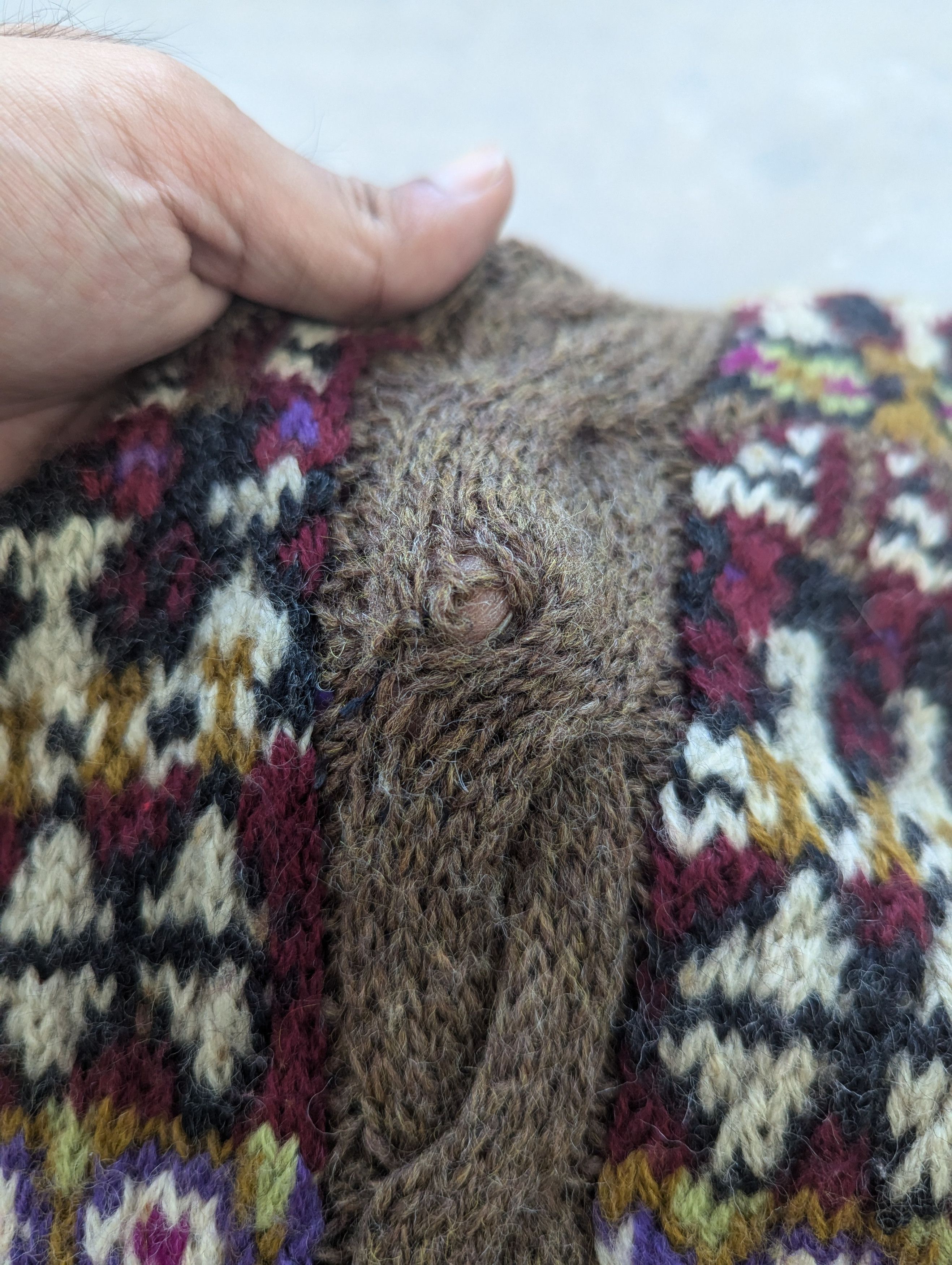 Aran Isles Knitwear × Japanese Brand × Vintage Vintage Wool Cable Knit Sweater Cropped Coogi Style Size M / US 6-8 / IT 42-44 - 7 Thumbnail