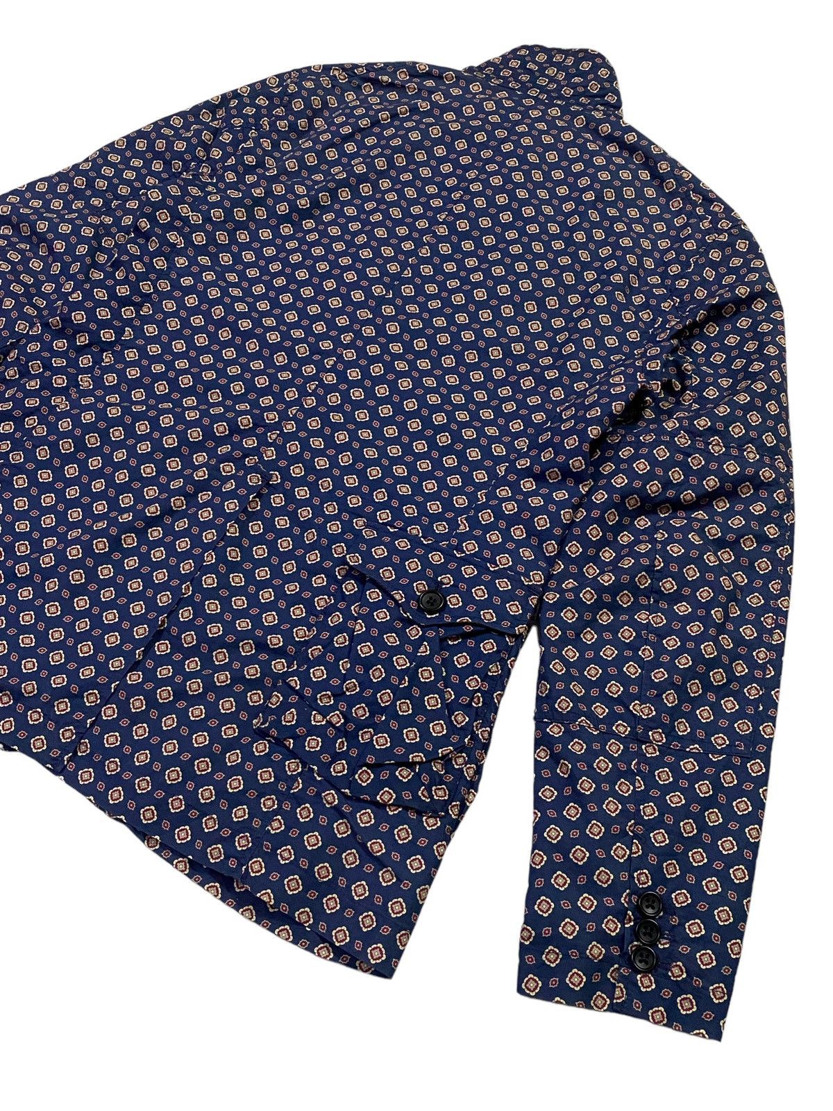Engineered Garments Engineered Garments Navy Floral Multi-Pocket Jacket/Blazer Size S / US 4 / IT 40 - 18 Thumbnail