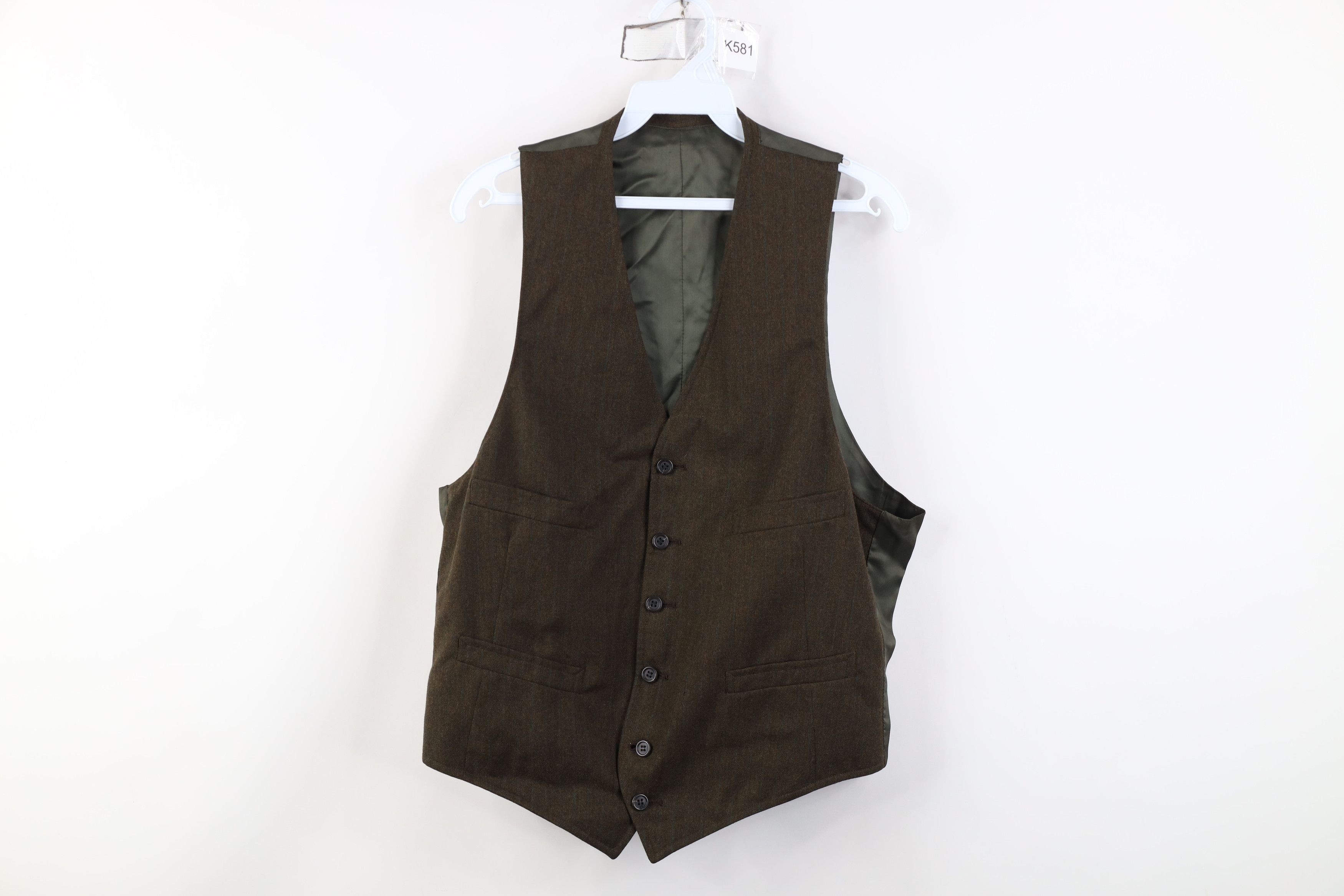 Vintage Vintage 60s 70s Streetwear Striped Suit Vest Jacket Striped Size US M / EU 48-50 / 2 - 1 Thumbnail