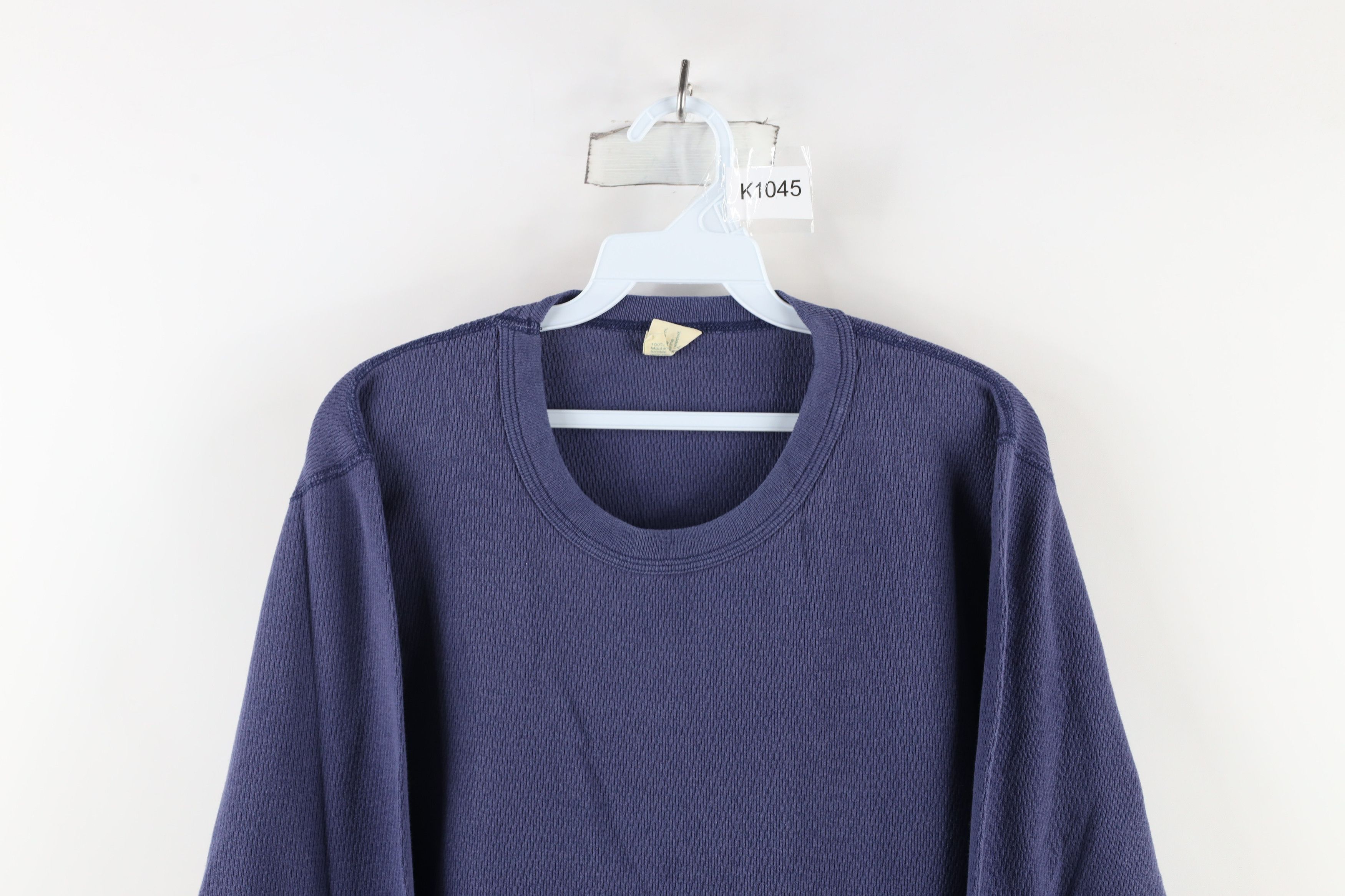 Vintage Vintage 70s Streetwear Waffle Knit Long Sleeve T-Shirt USA Size US XL / EU 56 / 4 - 2 Thumbnail