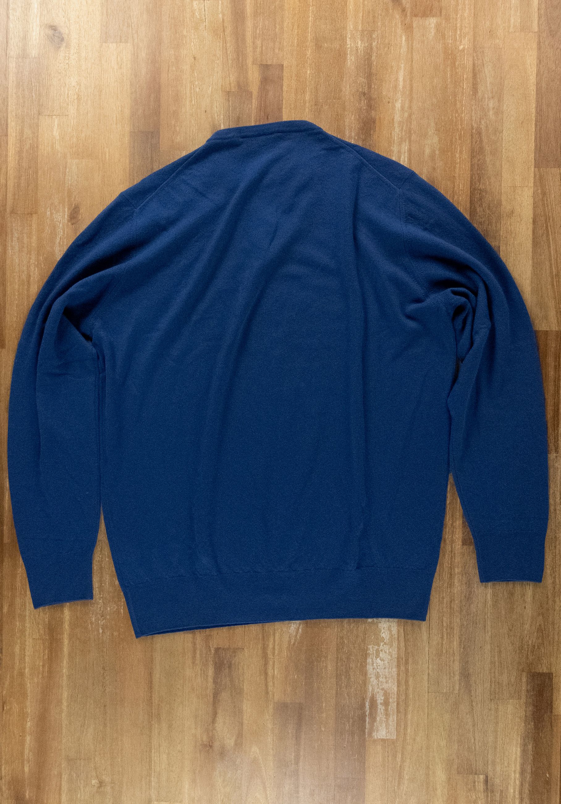 Loro Piana LORO PIANA blue lightweight baby cashmere v-neck sweater 3XL Size US XXL / EU 58 / 5 - 6 Thumbnail